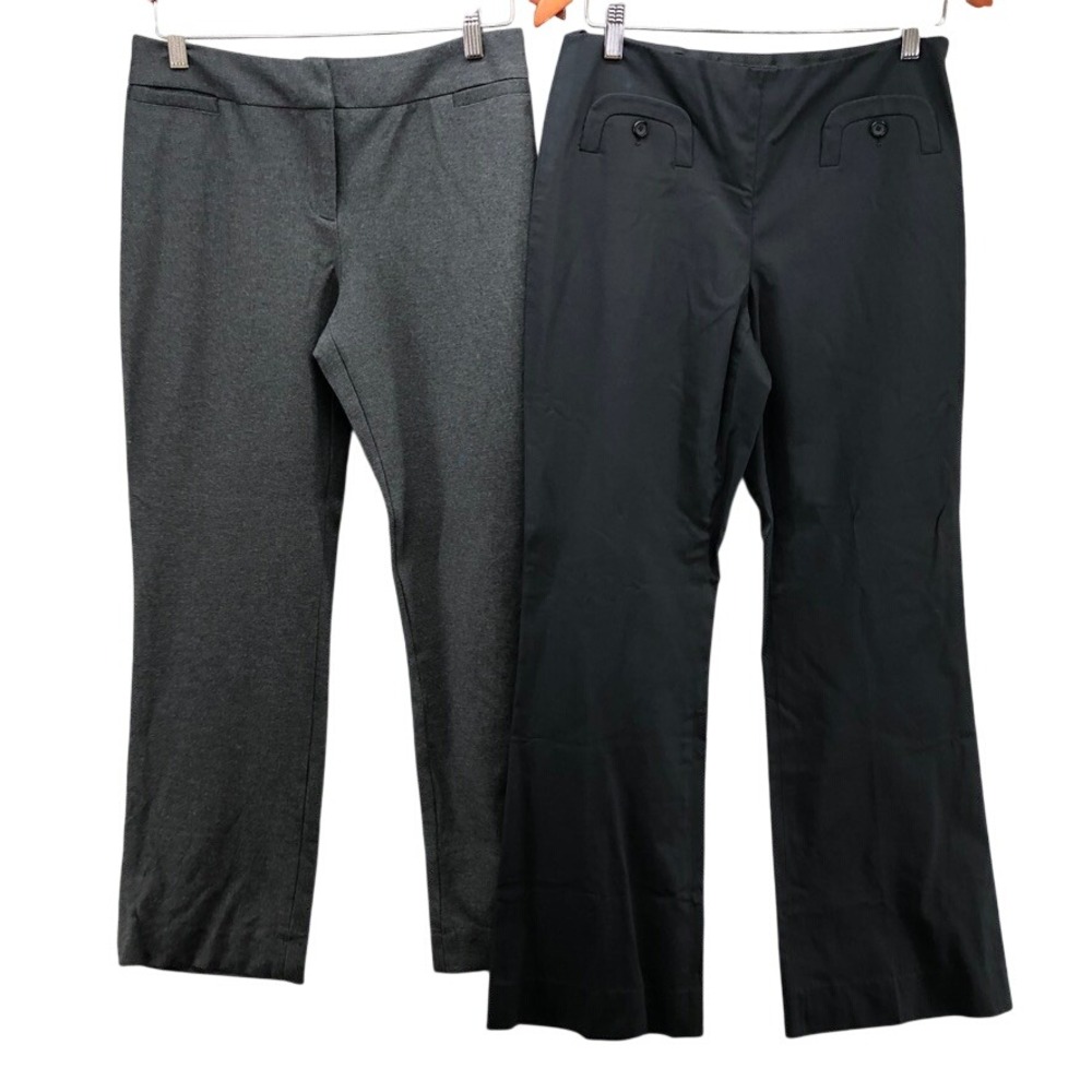 Etcetera Dress Pants Lot Womens 6 8 Grey Black Office Career Bundle 2 Pairs